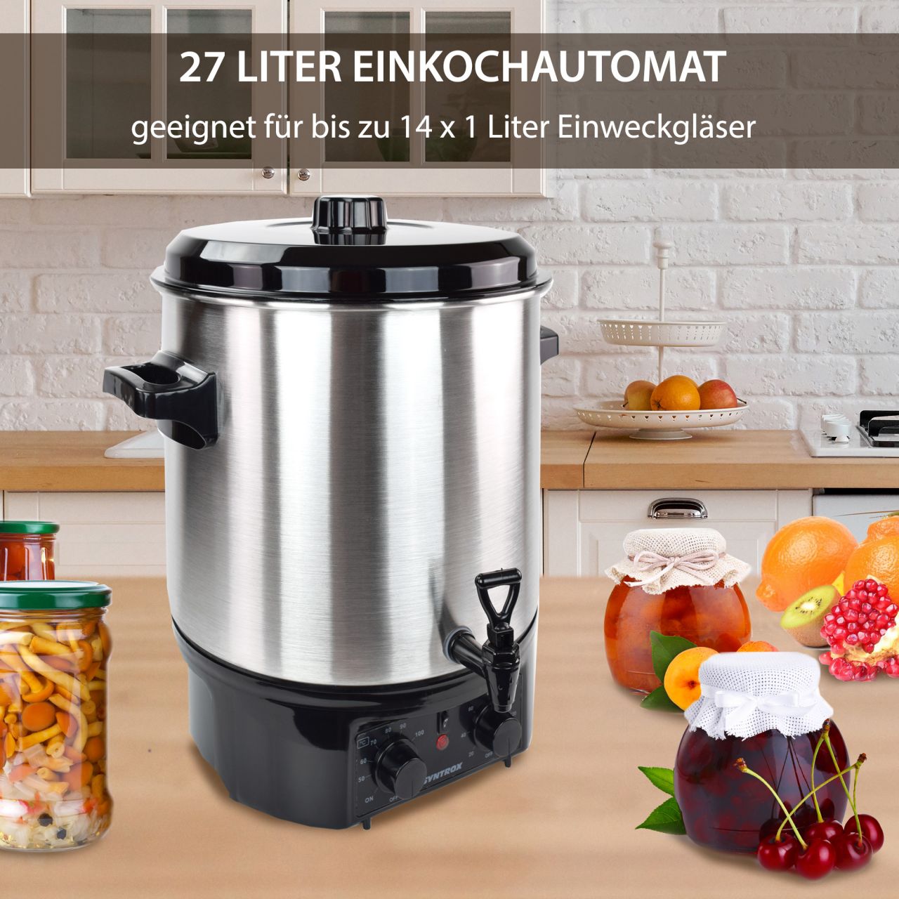 Einkochautomat Glühweinkocher 27 Liter Edelstahl Suuchle Marktplatz